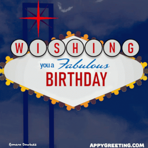 Las Vegas Birthday Animation GIF