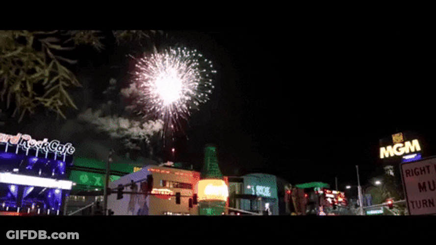 Las Vegas Fireworks GIF