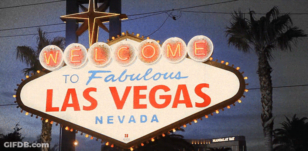 Las Vegas Lights Living Postcard GIF