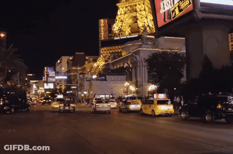 Las Vegas Night Road GIF
