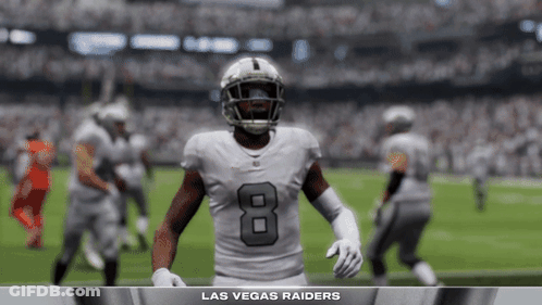 Las Vegas Raiders Football Player Standing On Field GIF