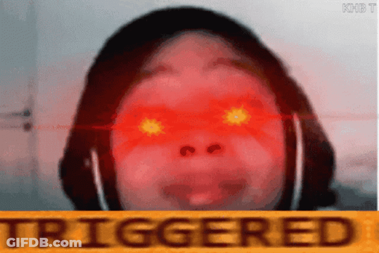 Laser Eyes Triggered Meme GIF