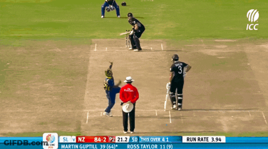 Lasith Malinga Yorker GIF