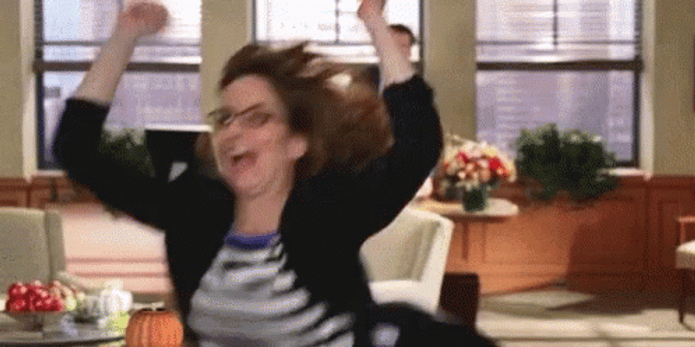 Last Day Of Work Tina Fey Happy GIF