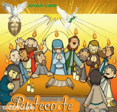 Last Supper Cartoon Pentecoste GIF
