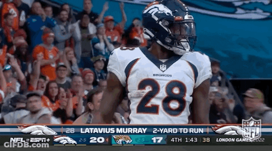 Latavius Murray Broncos On Game GIF