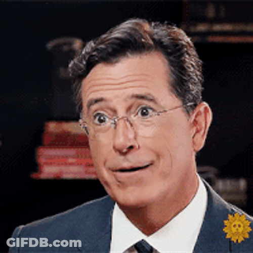 Late Night Host Stephen Colbert Big Smile GIF