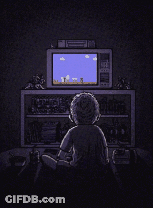 Late Night Super Mario Video Game GIF