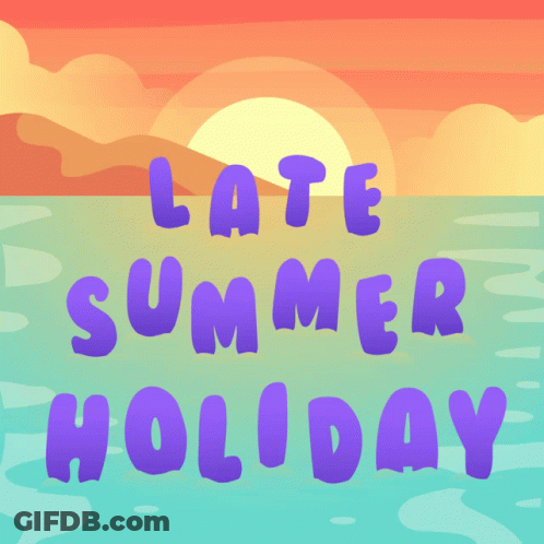 Late Summer Holiday Purple Poster GIF
