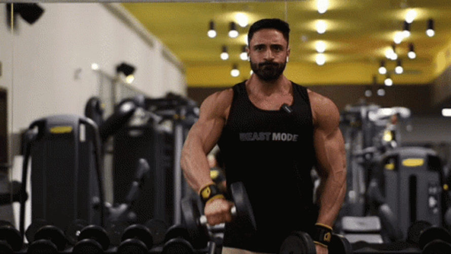 Lateral Raises With Dumbbell GIF