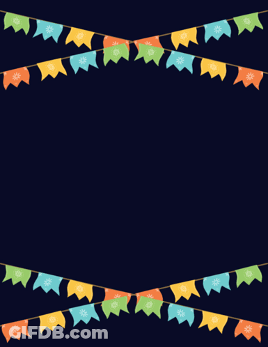 Latinx Heritage Month Poster With Colorful Bunting GIF