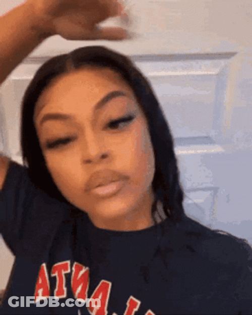 Latto Combing Hair With Hands GIF