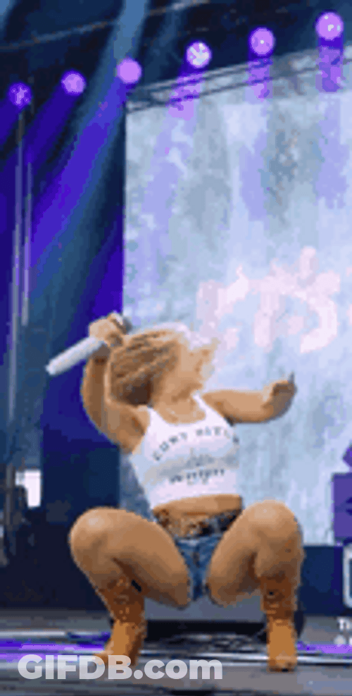 Latto Getting Down While Singing GIF