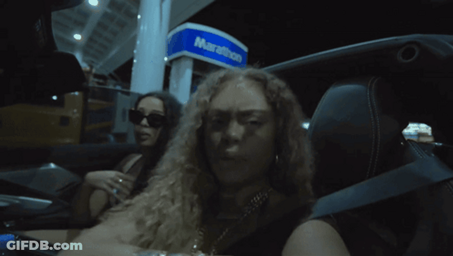 Latto Making Fun On Her Car GIF