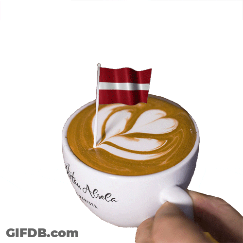 Latvian Flag Capuccino GIF
