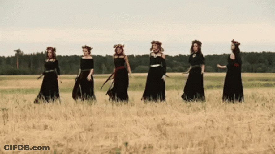 Latvian Women Ritual Dance GIF
