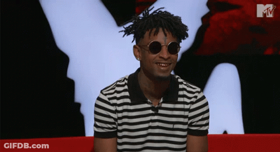 Laughing 21 Savage On Sunglasses GIF