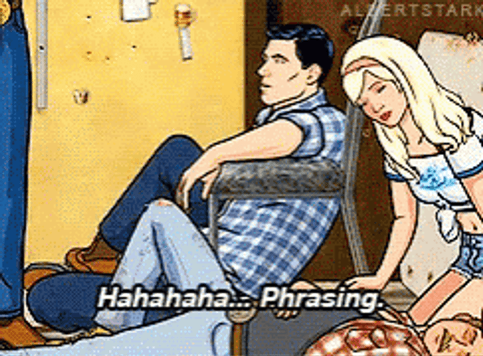 Laughing Archer Phrasing GIF