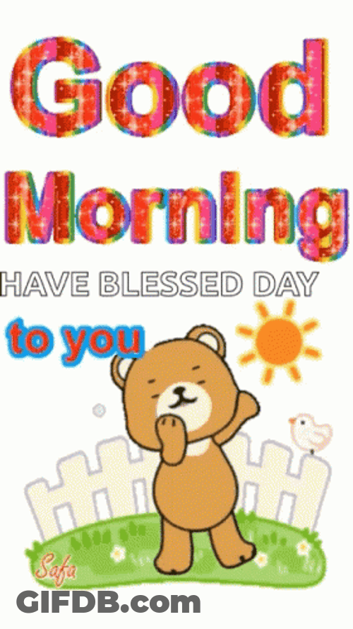 Laughing Bear Good Morning Have A Blessed Day GIF