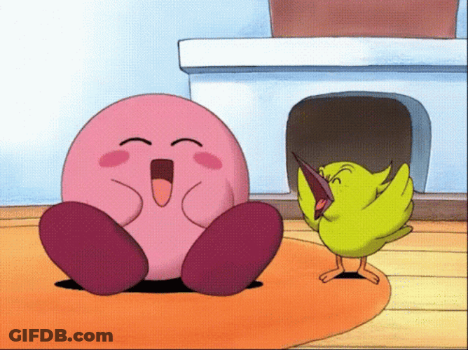 Laughing Bird And Kirby Meme GIF