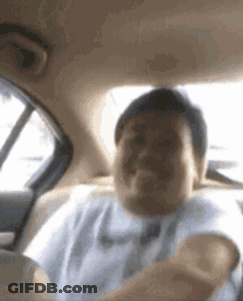 Laughing Bouncy Guy In Car GIF