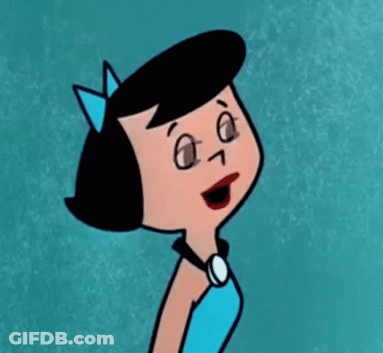 Laughing Cartoon Giggle Betty Rubble GIF