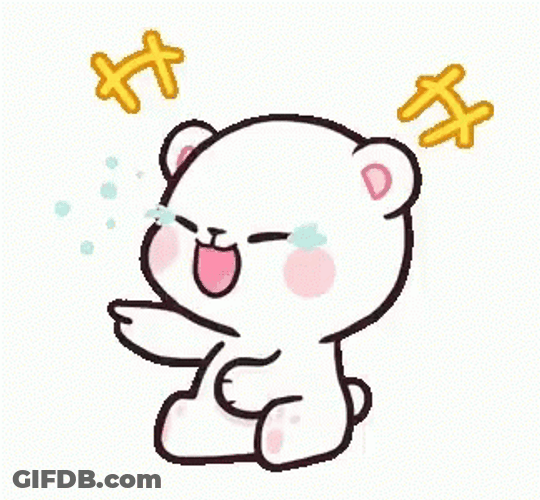 Laughing Cartoon Lol Cute Milk Bear GIF