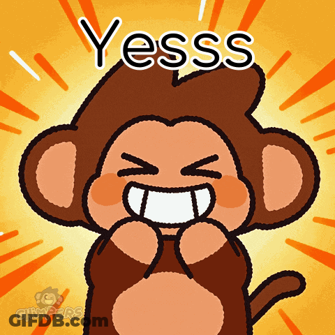 Laughing Cartoon Monkey Yesss GIF