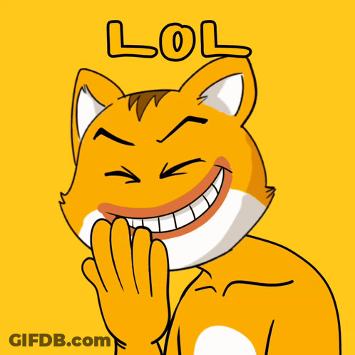 Laughing Cat With Lol GIF
