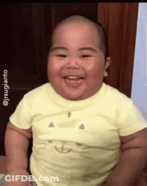 Laughing Chubby Baby Funny Faces GIF