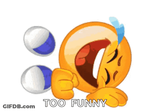 Laughing Crying Smiley Too Funny GIF
