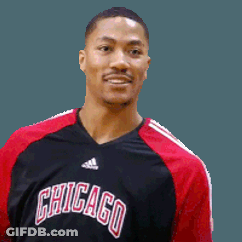Laughing Derrick Rose Sticker GIF