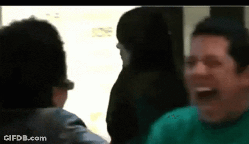 Laughing Guy Fall Out GIF
