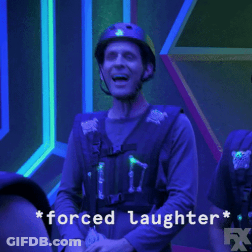Laughing Hard Forced Laughter GIF