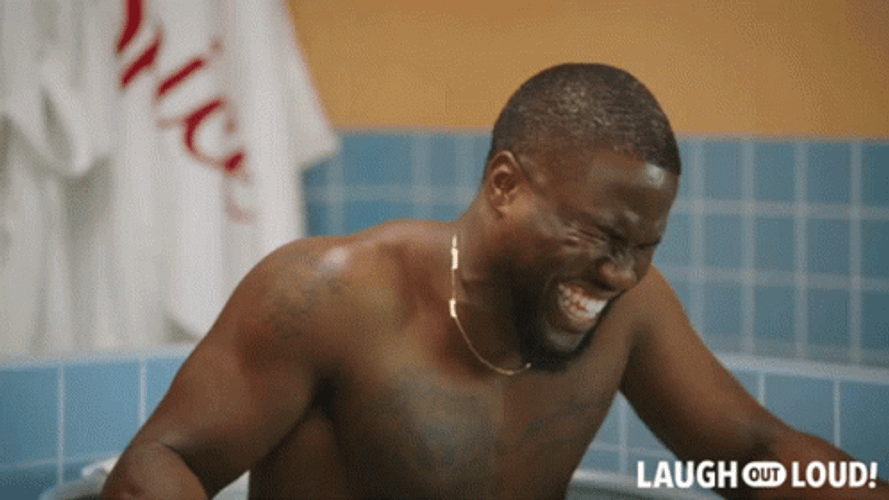 Laughing Hard Kevin Heart GIF
