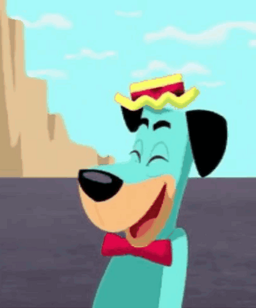 Laughing Huckleberry Hound Animated Dog GIF