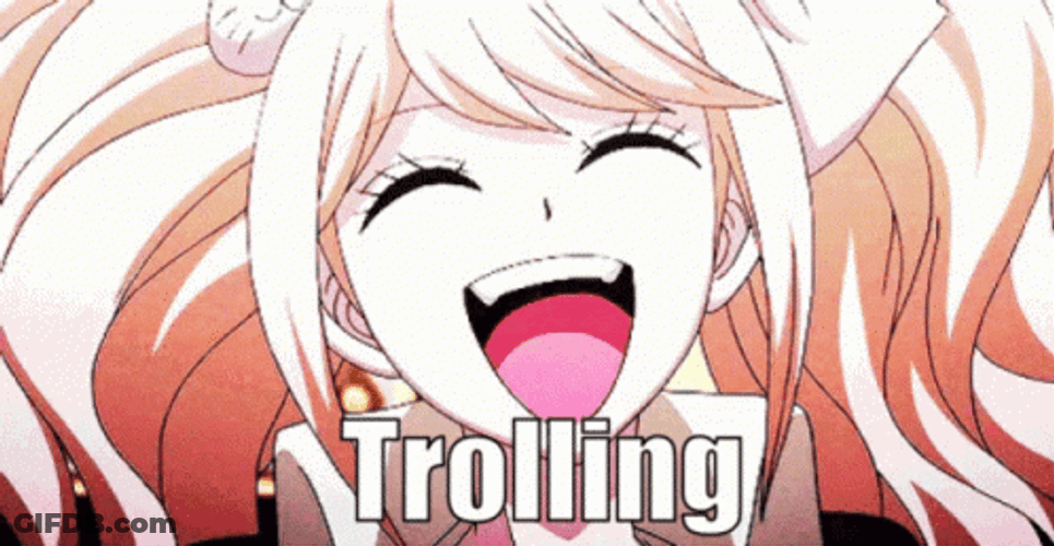 Laughing Junko Enoshima Trolling GIF