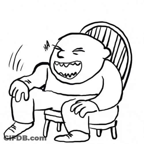 Laughing Man Sketch Knee Slap GIF