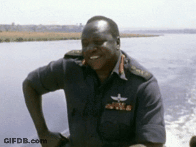Laughing Meme Idi Amin Boat Ride GIF