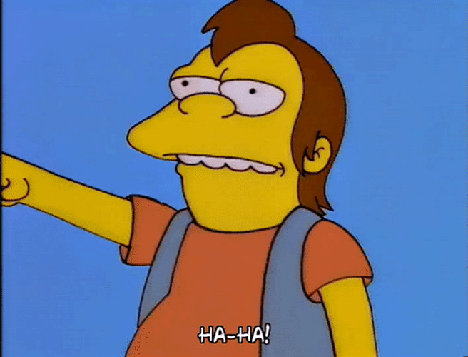 Laughing Nelson Muntz Pointing GIF