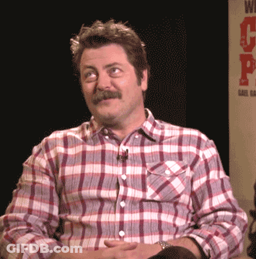 Laughing Nick Offerman Wearing Checkered GIF