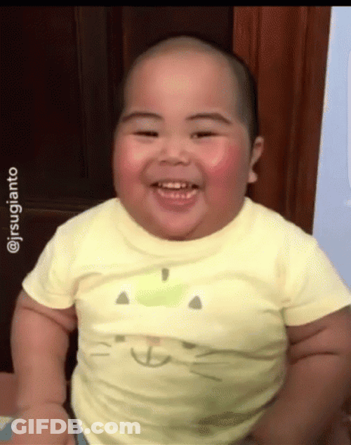 Laughing Out Loud Cute Baby Funny Smile GIF