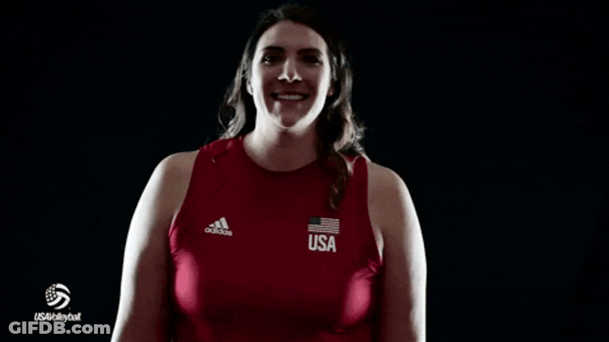 Laughing Out Loud Happy USA Volleyball GIF