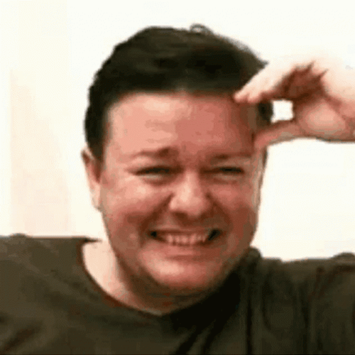 Laughing Out Loud Ricky Gervais Comedian GIF
