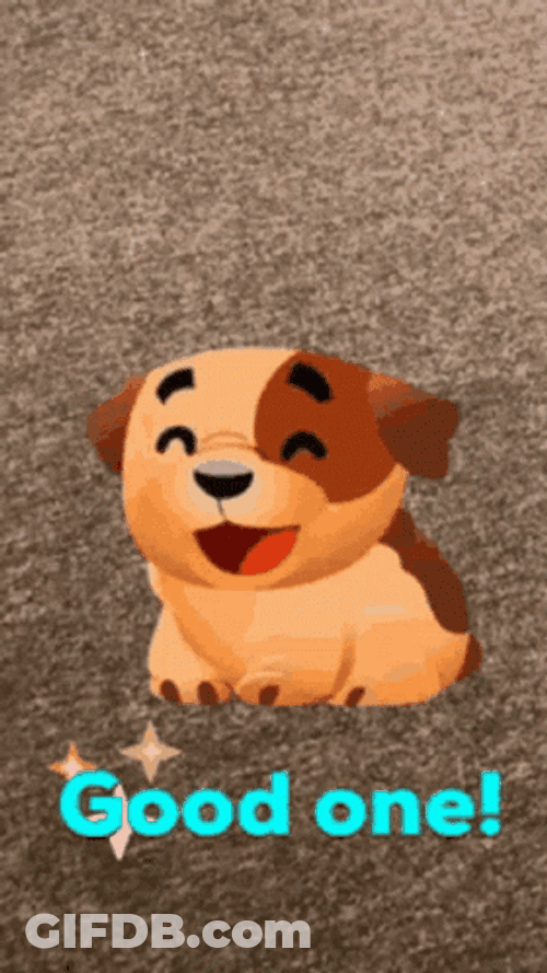 Laughing Puppy Good One GIF