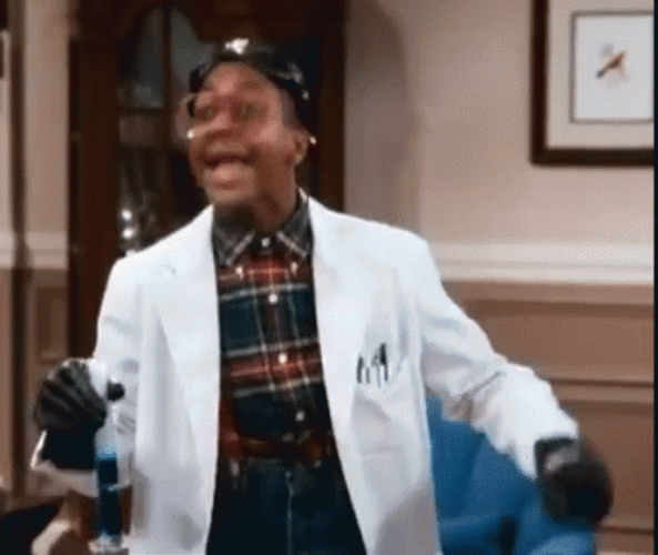 Laughing Steve Urkel GIF