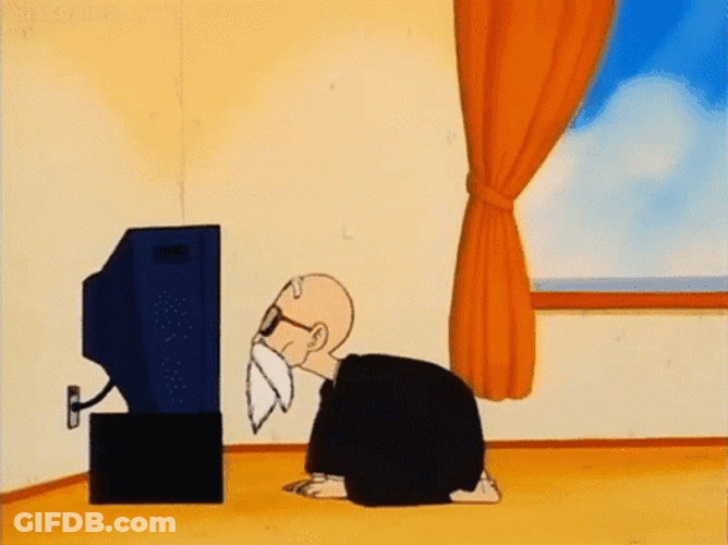 Launch Hitting Master Roshi On The Head GIF