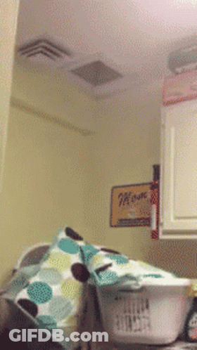 Laundry Room With Almost Sign GIF