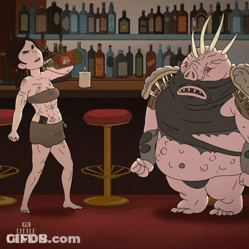 Laura Feinberg Disintegrate Someone At Bar GIF