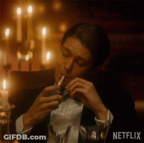 Laurence Stirling Smoking Cigar GIF